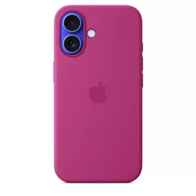 Coque en silicone avec MagSafe pour APPLE iPhone 16 - Fuchsia