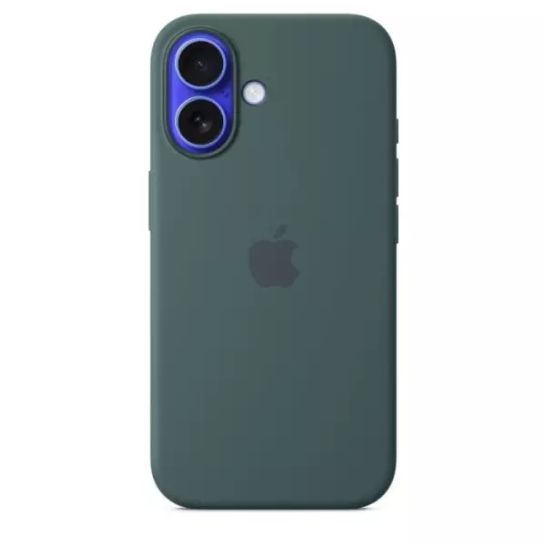 APPLE iPhone 16 - Coque en silicone avec MagSafe - Lake Green