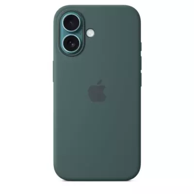 Coque iPhone 16 Apple en silicone avec MagSafe - Lake Green