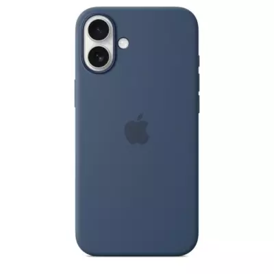 Coque en silicone avec MagSafe pour iPhone 16 Plus - Denim