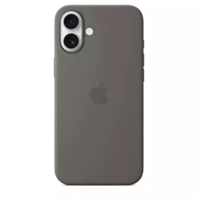 Coque en silicone APPLE iPhone 16 Plus avec MagSafe - Stone Gray