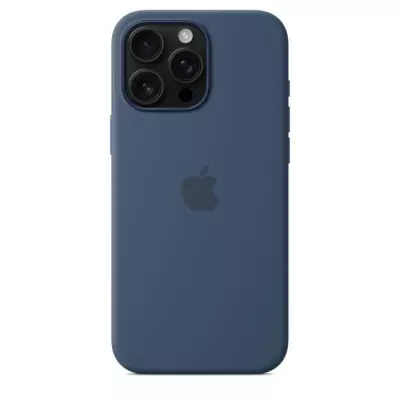 Coque iPhone 16 Pro Max en silicone avec MagSafe - Denim