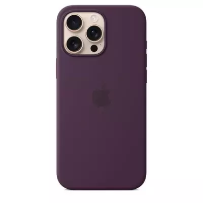 Coque en silicone avec MagSafe pour iPhone 16 Pro Max - Plum