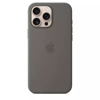 Coque Silicone MagSafe pour iPhone 16 Pro Max - Stone Gray