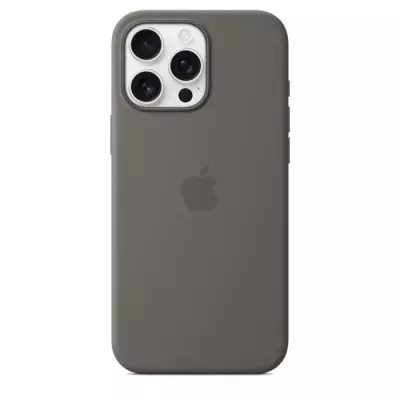 Coque Silicone MagSafe pour iPhone 16 Pro Max - Stone Gray