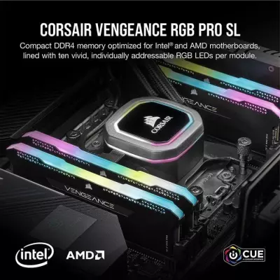 Mémoire RAM CORSAIR Vengeance RGB Pro SL DDR4 32GB 3200 MHz