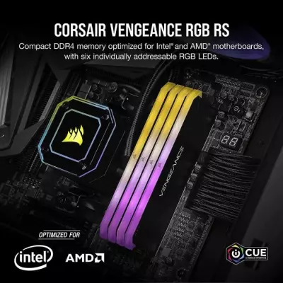 Mémoire RAM CORSAIR Vengeance RGB RS DDR4 16GB - 3600 MHz