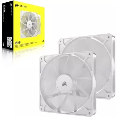 Pack de 2 ventilateurs PWM 140mm CORSAIR RS140 Blanc