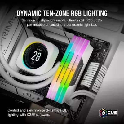 CORSAIR Vengeance RGB DDR5 - 32Go 5200MHz Blanc