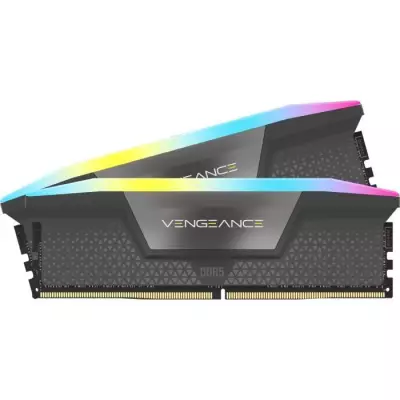 Mémoire RAM CORSAIR Vengeance RGB DDR5 32Go (2x16Go) 5600MHz - Gris