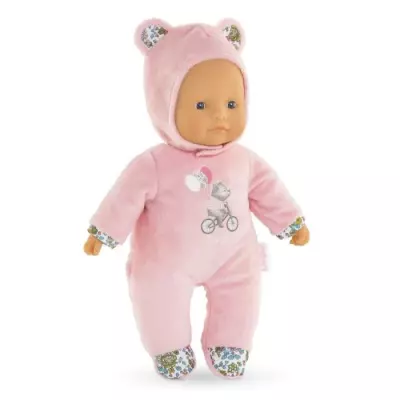 Mon Doudou COROLLE - Pti' Coeur Ours Rose - 30 cm - senteur de vanille