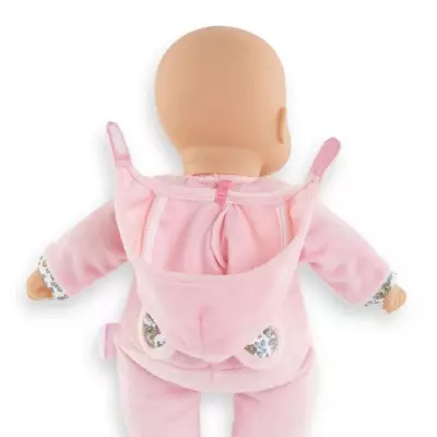 Mon Doudou COROLLE - Pti' Coeur Ours Rose - 30 cm - senteur de vanille