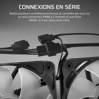 Ventilateur ARGB 120mm - CORSAIR RS120 Blanc - Refroidissement performant