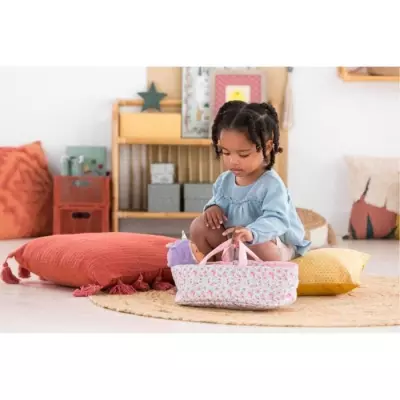 Couffin fleuri pour poupon 30 cm - Corolle: Douceur et élégance