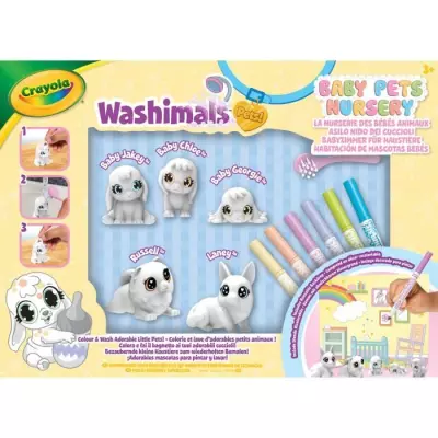 Coloriage lavable pour enfants avec les Washimals Baby Pets - CRAYOLA