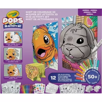 Découvrez le coffret cadeau Crayola - POPS 3D avec plus de 12 activités en 3D!