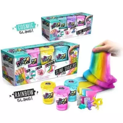 Lot de 3 Slime Shakers Cosmic ou Rainbow - Crée tes propres slimes !