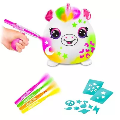 Canal Toys - Airbrush Plush Néon avec Feutres et Pochoirs - AIR 022