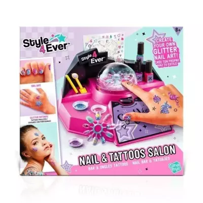Canal Toys OFG 163 Style For Ever - Kit manucure avec paillettes et tattoos