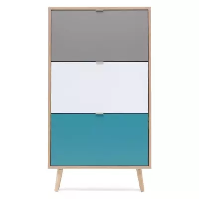 Armoire à chaussures Finori C-uba 42 Chêne Sonoma et tricolore