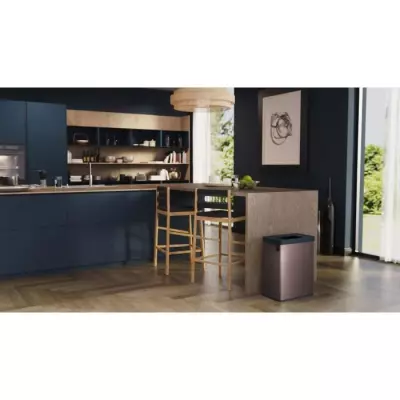 Poubelle de tri - VERTO CURVER 54L Rose perle