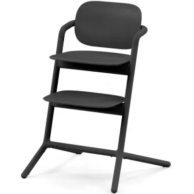 Chaise Haute Évolutive et Réglable Lemo 2 - Noir Éblouissant