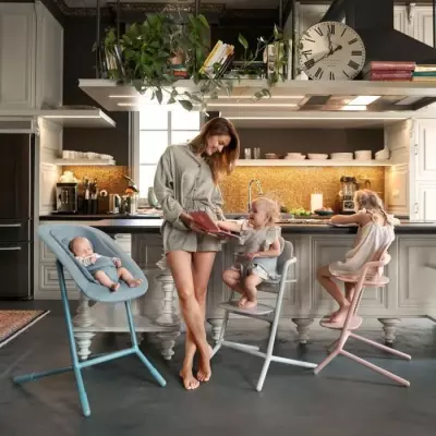 Chaise Haute Évolutive et Réglable Lemo 2 - Noir Éblouissant