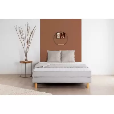 Ensemble Matelas 140x190 cm + Sommier - Confort Ferme - DEKO DREAM Airflex