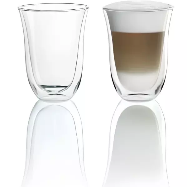 Lot de 2 tasses Latte Macchiato - DELONGHI - Contenance 22 cl - Double parois