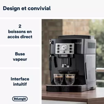 Machine à café expresso avec broyeur Delonghi MAGNIFICA S ECAM22.140.B NOIR - Compact et performant