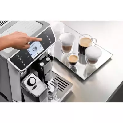 DELONGHI ECAM650.55.MS: Expresso broyeur connecté PrimaDonna Elite - Gris