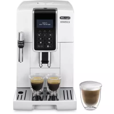 Machine expresso automatique avec broyeur - DELONGHI Dinamica ECAM350.35.W - Blanc