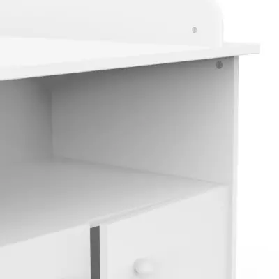 Commode à langer 2 portes HELICIA - Blanc mat - Fabriqué en France