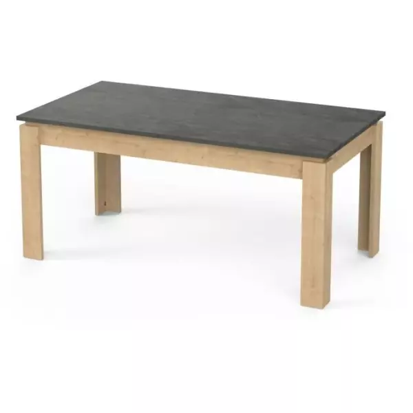 Table a manger seule AUSTIN - 6 personnes - Décor chene Hamilton et Sidewalk - L179 x P 90 x H 77 cm - DEMEYERE