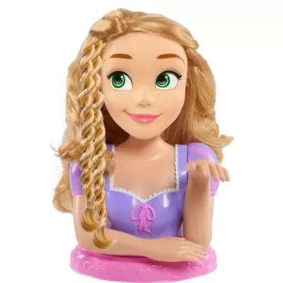Tête à coiffer Disney Raiponce Deluxe avec 12 accessoires et faux flacon de vernis