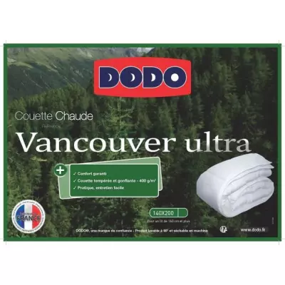 Couette chaude VANCOUVER DODO - 140x200 cm - Ultra Cosy