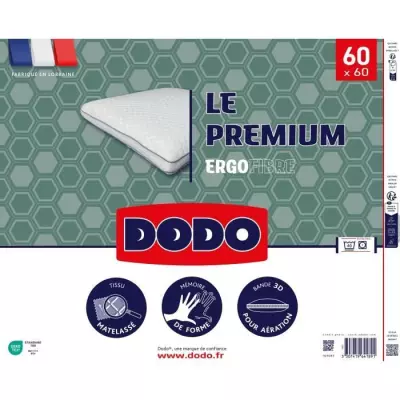 Oreiller Le Premium DODO - Mémoire de forme - 60x60 cm