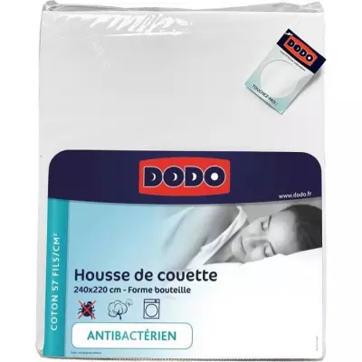 Housse de couette DODO 260x240 cm - Blanc antibactérien