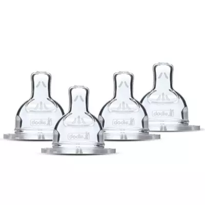 Lot de 4 tétines plates DODIE Sensation - Débit 1 : Confort et qualité