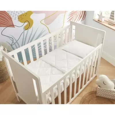 Couette 75x120 cm MON P'TIT DODO Chaude en Polyester - Blanc