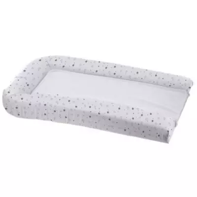 Matelas à langer avec éponges amovibles - Blanc/Gris - 42 x 70 cm, facile à transporter