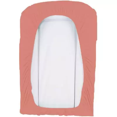 Housse de matelas à langer en éponge bouclette - Terracotta - 50 X 75 cm