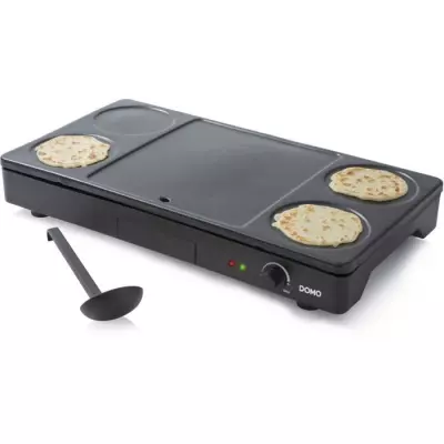 Set Gourmet DOMO - Crepiere/Wok pour 4 personnes - 1000W