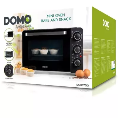 Mini four électrique DOMO DO807GO - 20 L: chaleur haut et bas