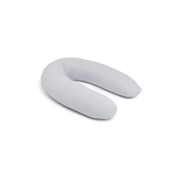 doomoo Coussin de Grossesse & d'Allaitement 2 en 1 Twisty - Ultra Confort - Remplissage Microbilles ultra-fines, Gris
