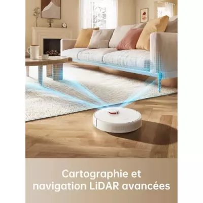 Aspirateur Robot DREAME D9Max Blanc - Navigation LDS Intelligente - 4 000Pa