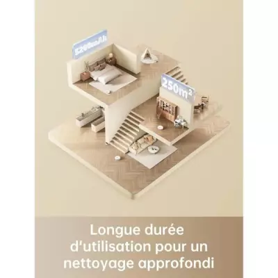 Aspirateur Robot DREAME D9Max Blanc - Navigation LDS Intelligente - 4 000Pa