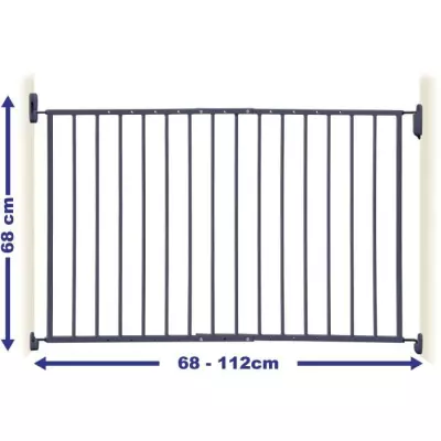 Barrière de sécurité extensible ARIZONA - Grise - 68/112 cm - S'ouvre dans les deux sens