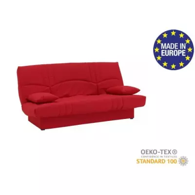 Banquette clic clac 3 places rouge - Style Contemporain - DREAM