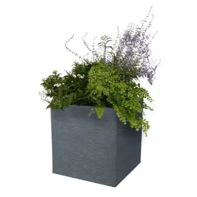 Pot carré Graphit - 39 x 39 x 43 cm - Gris anthracite Pot carré Graphit - 39 x 39 x 43 cm - Gris anthracite